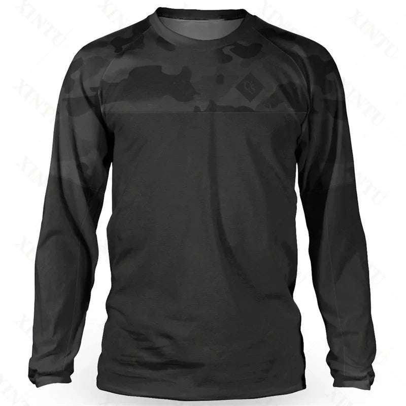 Loose Rider Men's Mountain Bike Long Sleeve Jersey DH Motocross Downhill Jersey BMX Bike Enduro MTB Shirt Breathable Clothing