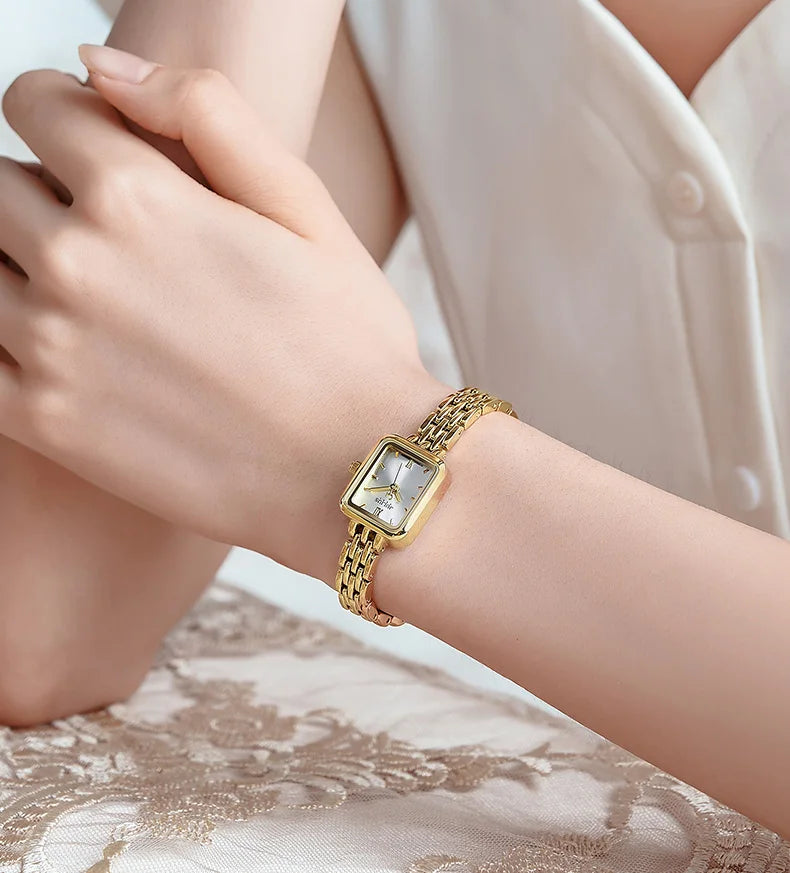 Watch For Women  Women's Stainless Steel Band Luxury Gift Watch Dual-Layer Dial Fashion Montre JA-771