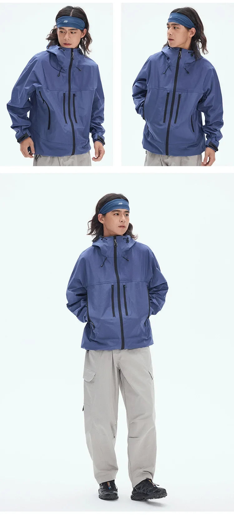 TripleGuard HardShell Sealed Outdoor Waterproof Jacket - Premium Multi-Pocket Heavy-Duty Mountain Utility Workwear Unisex