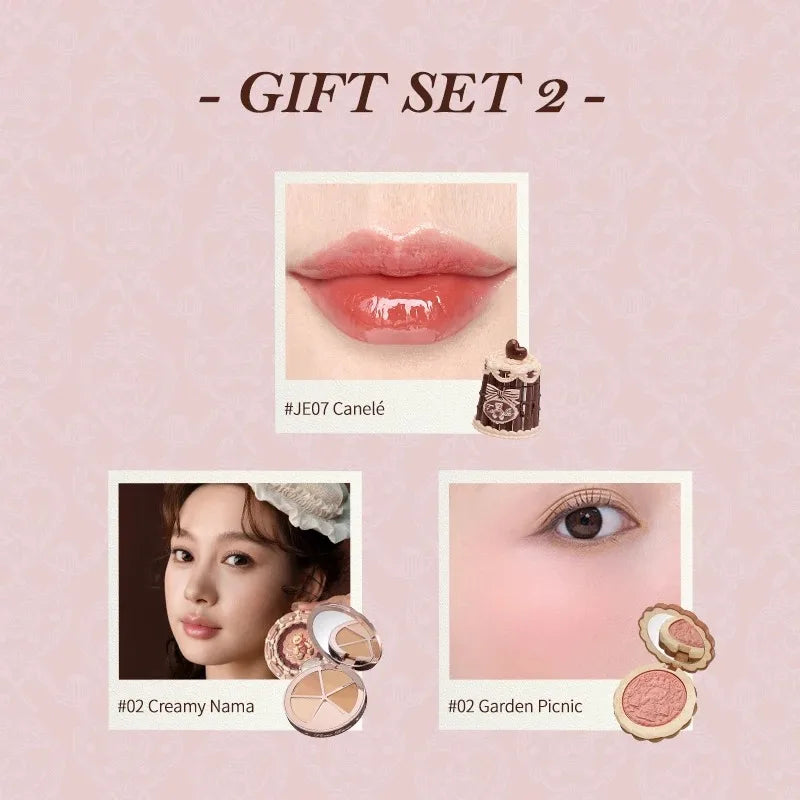 Flower Knows Makeup Set Sweetie Bear Gift Kit Setting Powder Long Lasting Concealer Palette Matte Blush Lipstick Pressed Powder