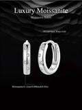 Huggie earrings for women Ear Cuff Moissanite Hoop Earrings Hypoallergenic 925 Sterling Silver Earrings with Gold Plated