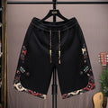 2025 Trendy Summer Embroidery Shorts Men Streetwear Hip Hop Straight Leg Short Pants Casual Sports Five-Point Pants male