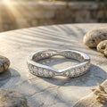 D VVS1 Moissanite Rings for Women Stacking Eternity Band Engagement Matching Ring s925 Sterling Silver Fine Jewelry