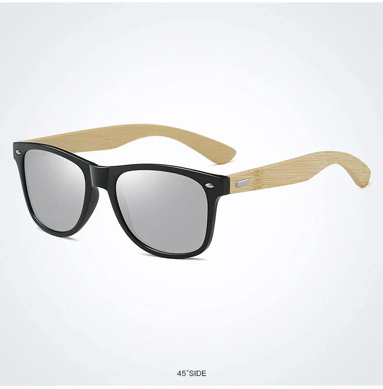 Fashion Bamboo Wood Vintage Square Sunglasses Men Women Luxury Brand Designer Sun Glasses Wooden Driving Fishing Eyewear