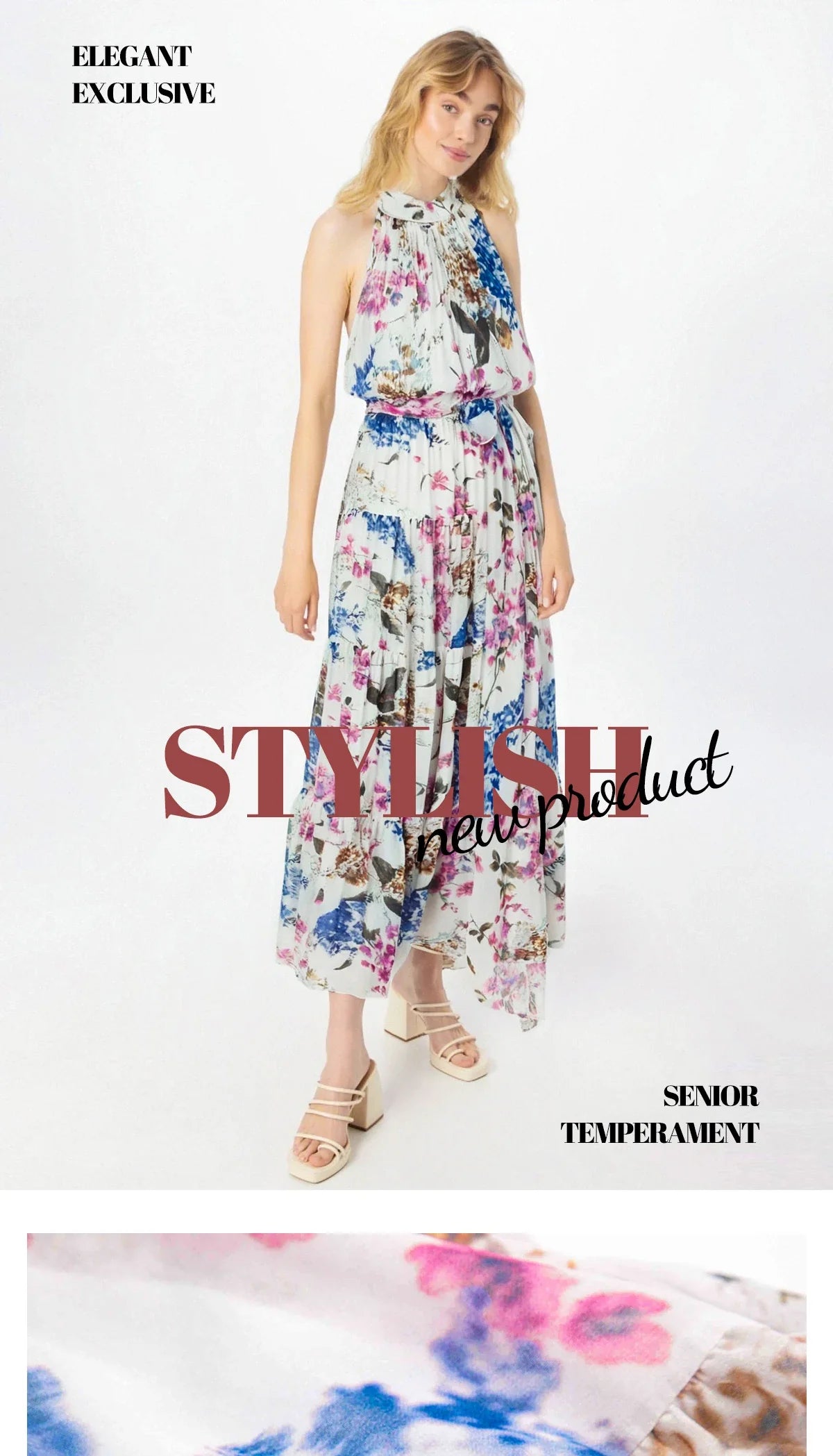 Summer Women Printed Midi Dress Sleeveless Satin Back Button Female Chic Elegant Dress Casual Vacation Party Evening Dress
