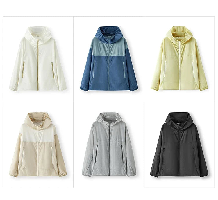 Sun Protection Jacket Men Lightweight Cool Feeling Triple Protection Hooded Top 2025 New Summer Jacket for Outdoor
