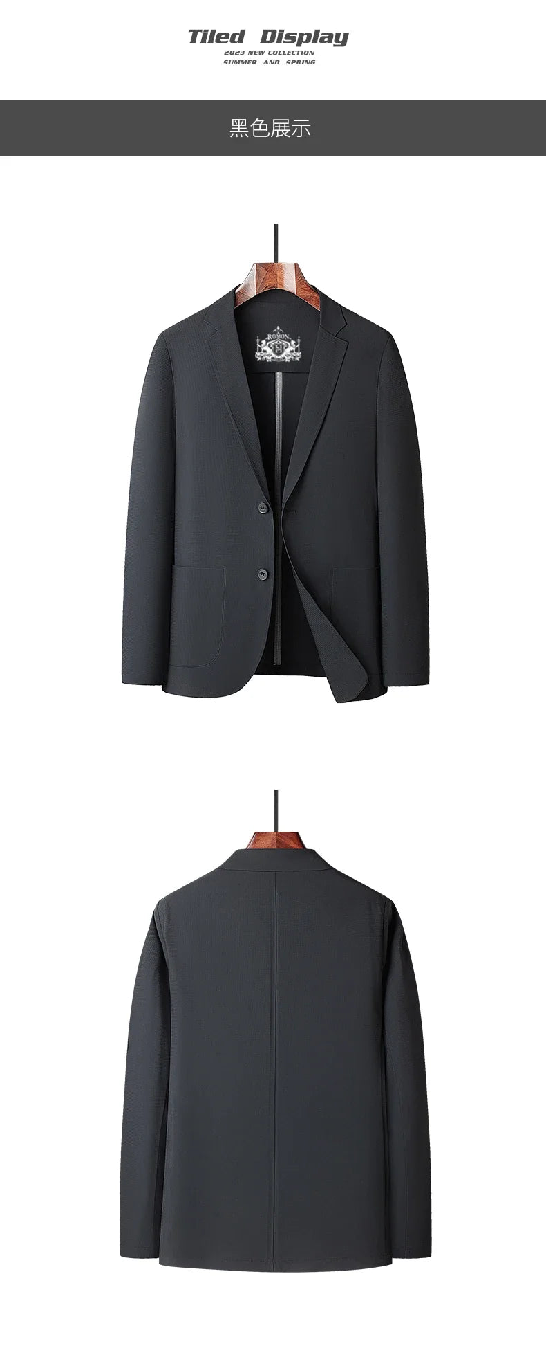 2026 Summer New Men's Blazer Thin Breathable Stretchy Sun Protection Casual Coat Outerwear Tops