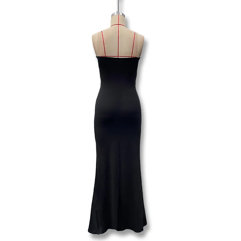 2026 Elegant Strapless Dress Women Classic Patchwork Ribbon Ruched Sexy Birthday Party Skinny Stretch Chic Clubwear Vestidos