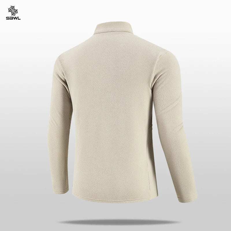 SBWL New high-quality men's autumn and winter outdoor sports inner layer warm long-sleeved T-shirt fitness running jacket Tops