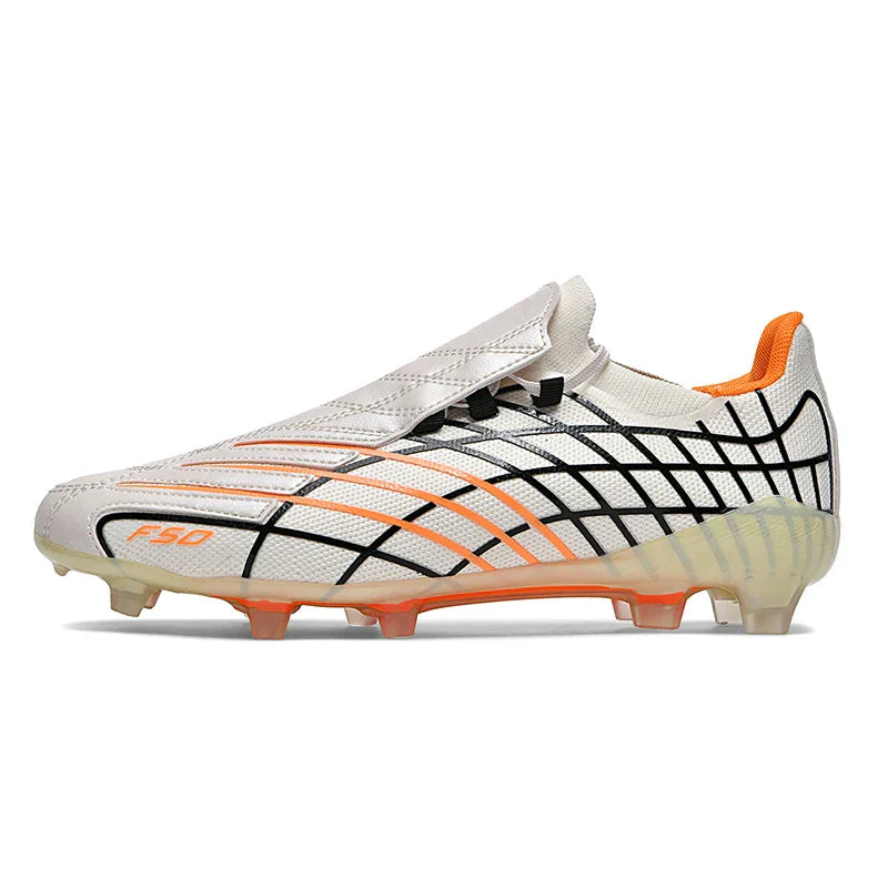 Pink-f50 Professional Mens Football Boots Boys Training Studded Fast Soccer Cleats Outdoor Non Slip Football Shoes Man 35-45