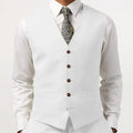 Men Vest Beige Single Button V Neck Solid Waistcoat For Wedding Birthday Banquet Party Business Work Daily Casual Men Suit Vest