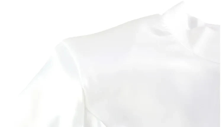 Eelgant Mini Dresses For Women Solid Long Flare Sleeves Turtleneck Sheath Satin Fashion Split Party Slim Fit Female Robe