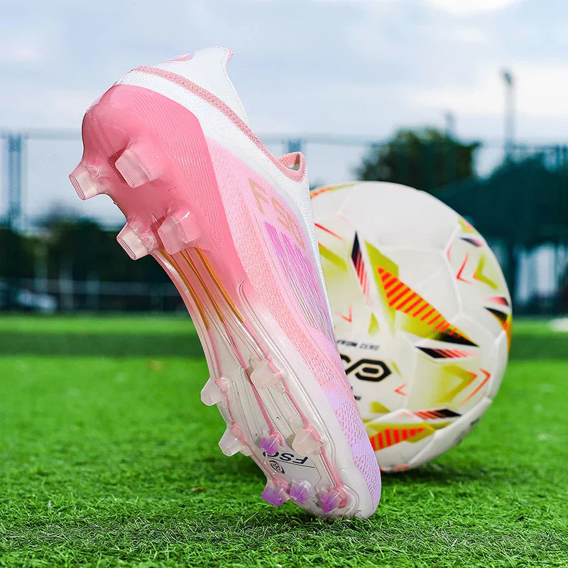Men Football Boots Training Cleats Soccer Shoes FG Ultralight Breathable Drop Shipping Match Sport Long Spikes Indoor Sneakers