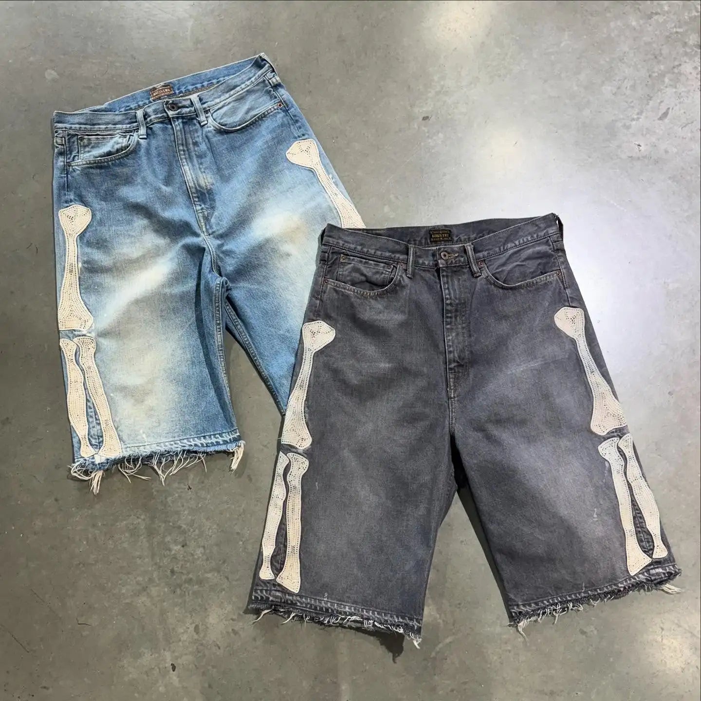 Embroidered Shorts Y2K Streetwear Man Woman Clothing Harajuku Hip Hop Baggy Denim Gym Shorts Gothic Summer Basketball Shorts