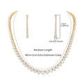 Brand New Arrival Elegant Cubic Zirconia Bridal Necklace and Drop Earring Set for Wedding or Party Jewelry Gifts