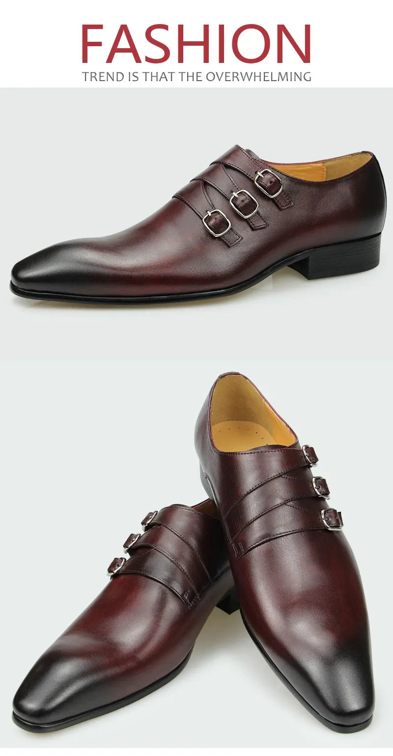 Dress Casual Leather Shoes Men's New British Leather Shoes Italian Style Designer Loaer Business Genuine Leather Pointed Toe