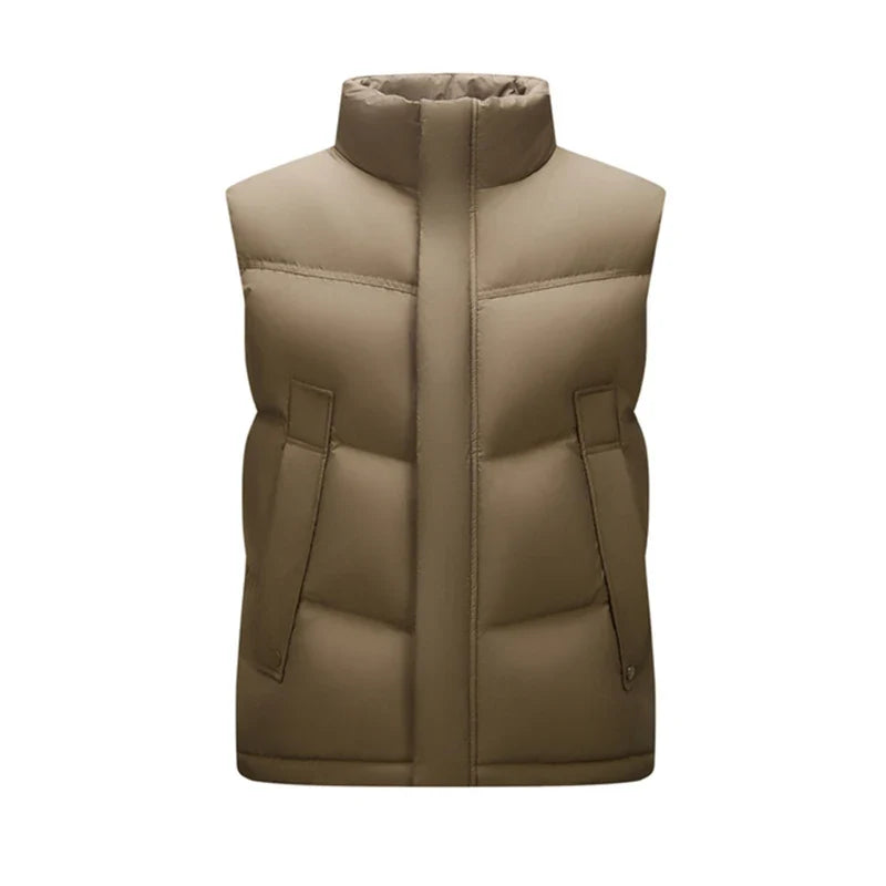 Down Vest Men 2025 Winter New Loose Waterproof Couple Matching Solid Versatile Outerwear