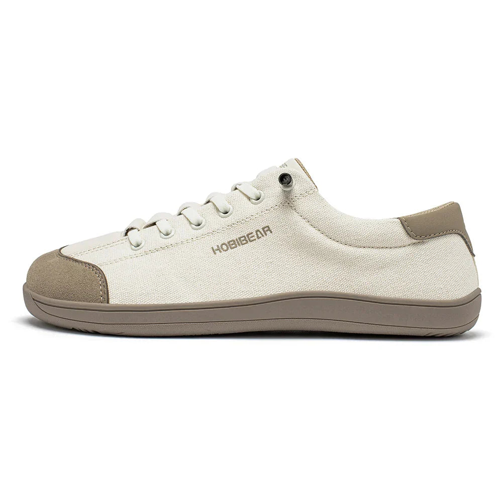 Wide Toe Barefoot Shoes for Unisex Minimalist Artificial Leather Sneakers Lightweight Adjustable Slip On Walking Shoes