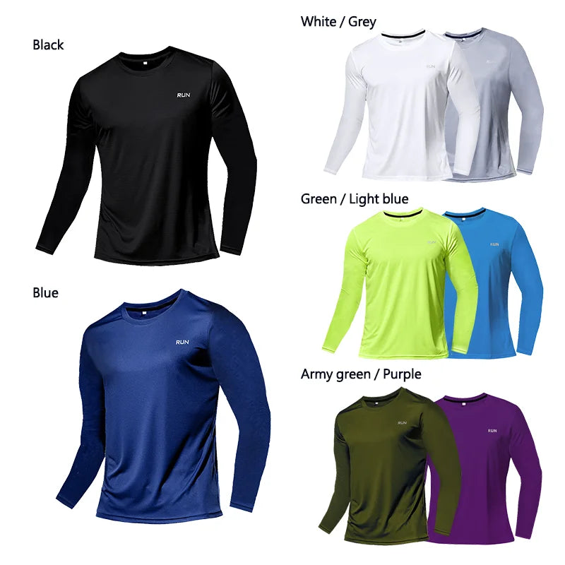 Men's UPF 50+ Sun Protection Shirts Long Sleeve UV Swim Shirt Fishing Hiking Running Rash Guard Quick Dry Lightweight
