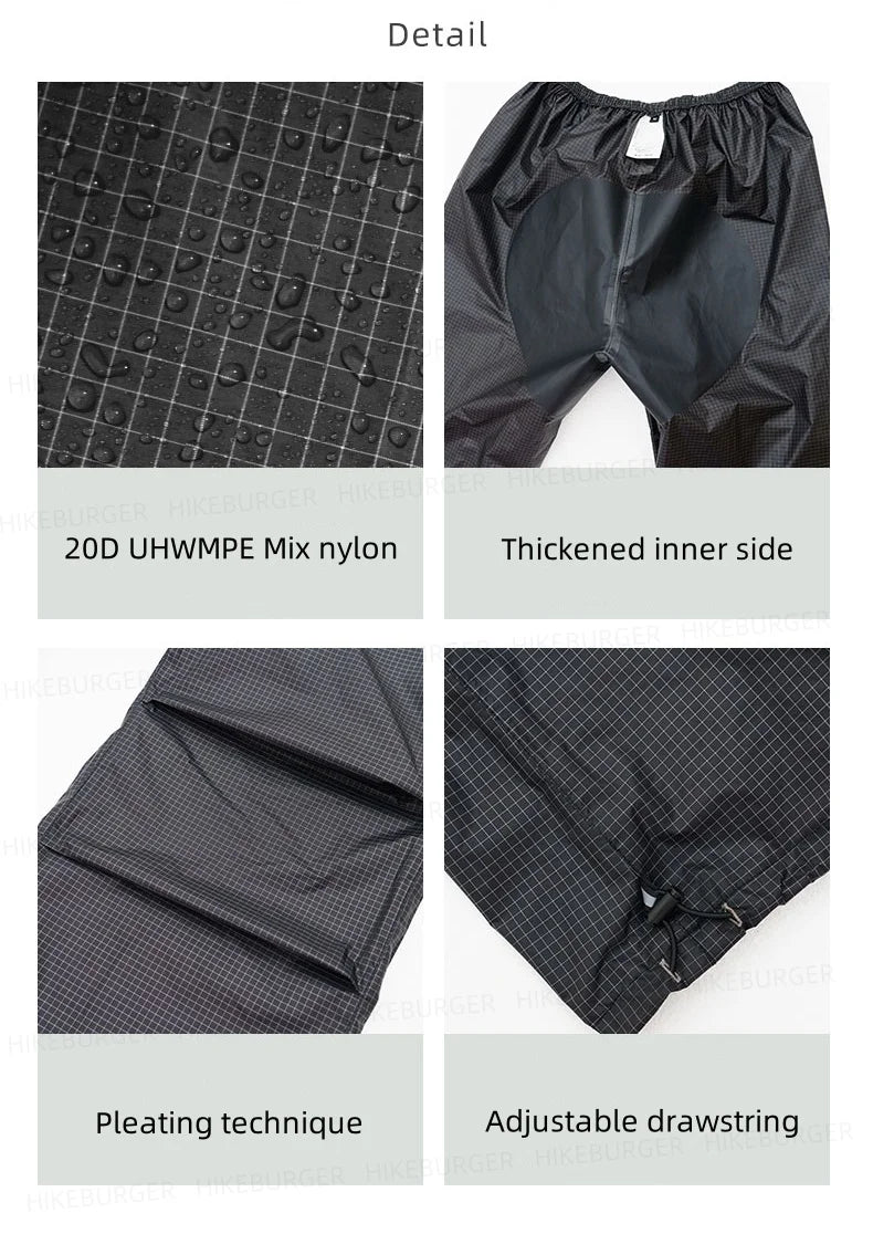 3F UL GEAR Qingsuo Rain Jacket Outdoor Ultralight Rain Zip Poncho Hiking Sleeve Rain Coats Waterproof Traveling Mountaineering
