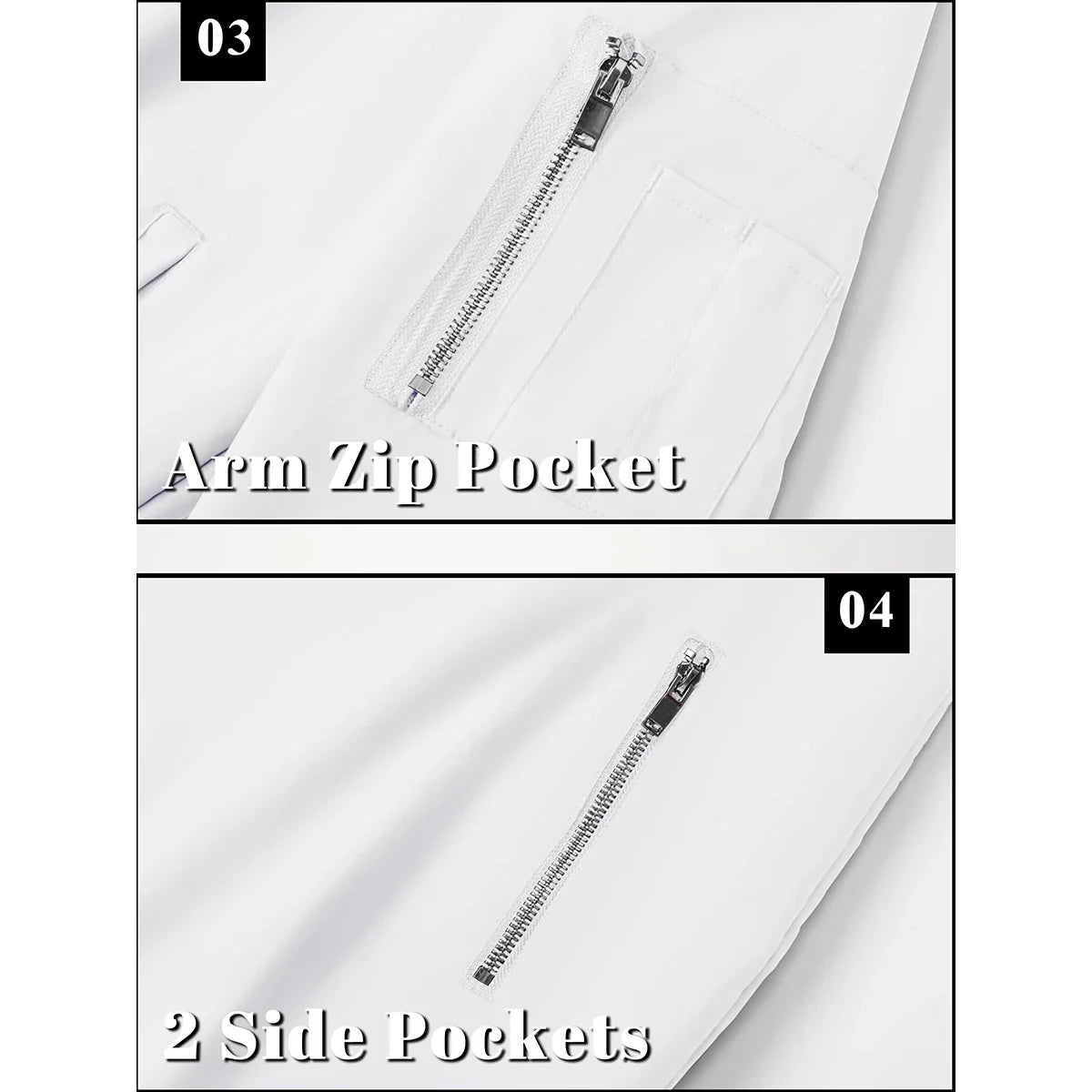 Men's Bomber Jacket Summer Autumn Thin Lightweight Casual Windbreaker Multi-pockets Full Zip Up Varsity Baseball Jacket