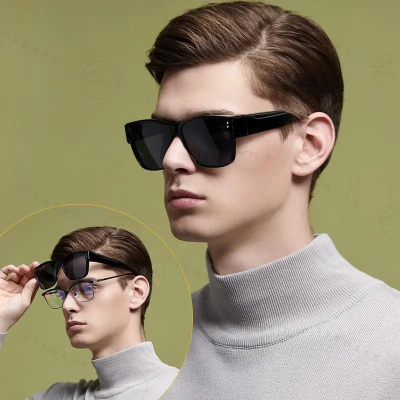 Oversized Frame Cover Optical Glasses Trend Fit Over Sunglasses For Men Women Polarized TR-90 Anti-Glare UV400 Eyewear