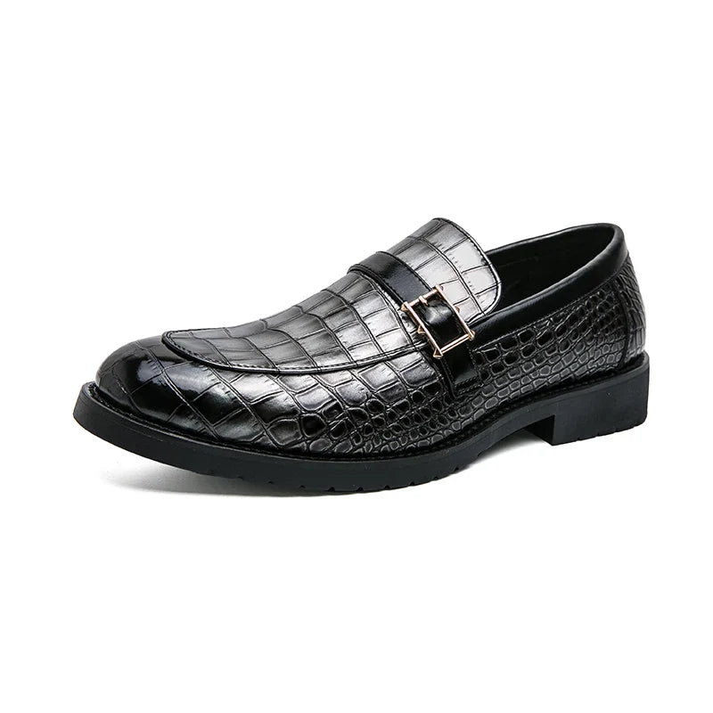 New High Quality Italian Shoe for Men Loafers Casual Men Shoes Luxury Leather Slip-on British Style Striped Soft Shoes Moccasins