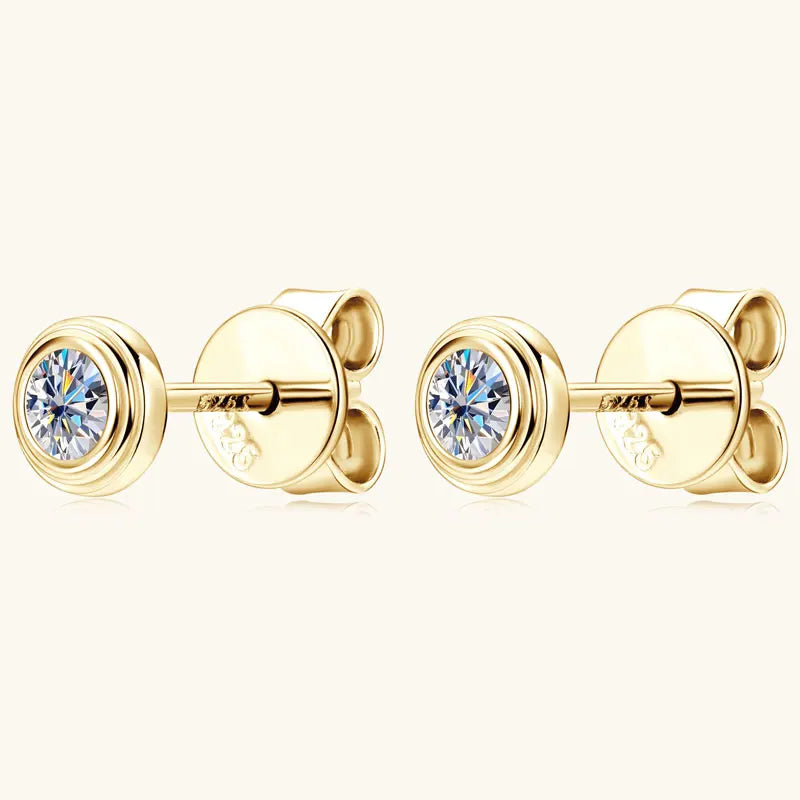 3mm 0.1ct Moissanite Diamond Necklace Bracelet Stud Earring For Women Simple Single Stone Earrings Bracelets Jewelry Set
