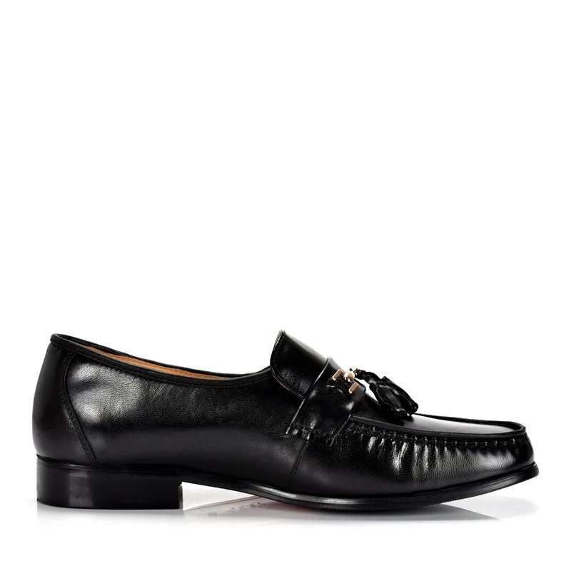 Luxury Brand Men Genuine leather Shoes Moccasins Men's Tassel Loafers Vintage Slip-on Casual Men Social Dress Shoes