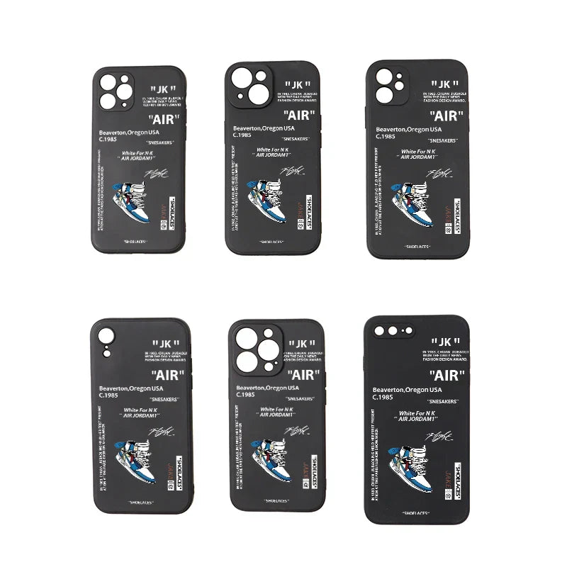 Case for iPhone 15 14 13 12 11 XSM X XR 6 7 8 Plus Waterproof Soft Case Black White Air Case Full Protect Case iPhone 12