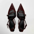 Silver Pink PVC Clear Heeled Sandals Women Pumps Sexy Rhinestones Thin High Heels Shoes Pointed Toes Party Nightclub Sandals