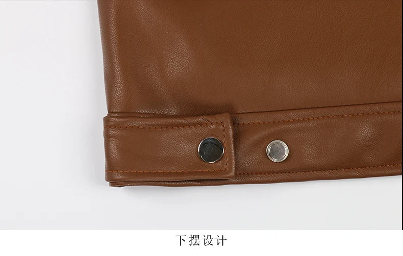 Spring Autumn Cool Luxury Short Black Soft Light Pu Leather Jacket Men Zipper Casual Mens Jackets and Coats Fashion