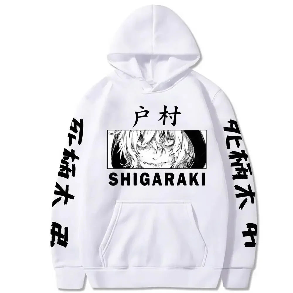 سترة رجالية بقلنسوة بتصميم أنمي ياباني My Hero Academia SHIGARAKI، كنزة بغطاء للرأس للرجال بأكمام طويلة بطراز الهيب هوب هاراجوكو شيغاراكي تومورا للجنسين بمقاس كبير