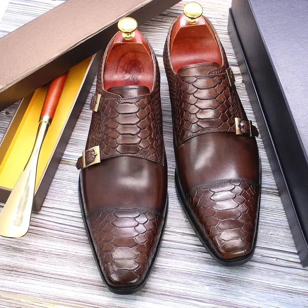 Men's Leather Dress Shoes – Formal Oxford Style, Sizes 40–47, Black & Brown