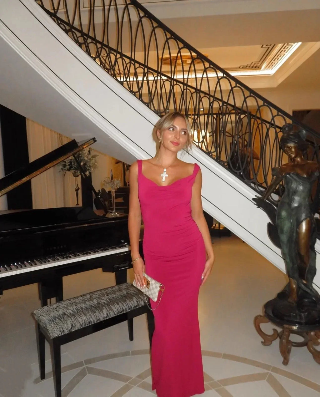 Oligai Maxi Elegant Party Dresses 2025 Red Sleeveless Long Dresses Holiday birthday Robe Sexy Clothes for Women with Bow