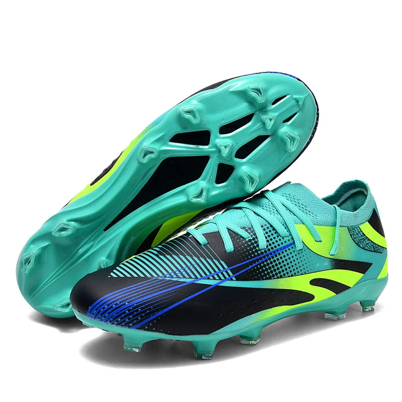 Professional Long Spikes Football Field Cleats Men Women Trend Pink Soccer Shoes Society Man Trainers Futsal Sneakers Size 33-46