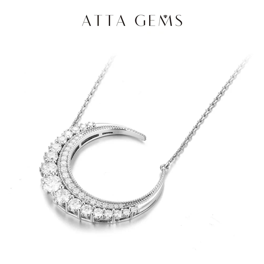 New 4.5 Moissanite Pendant 925 Sterling Silver Necklace for Women Chain Mothers Day Gift Fine Jewelry for Free Shippng