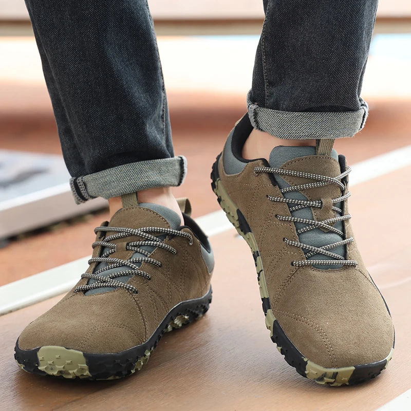Outdoor Wide Toe Barefoot Men Hiking Shoes Minimalist Walking climbing Shoes Comfort Breathable Zero Soles Man Casual Sneakers