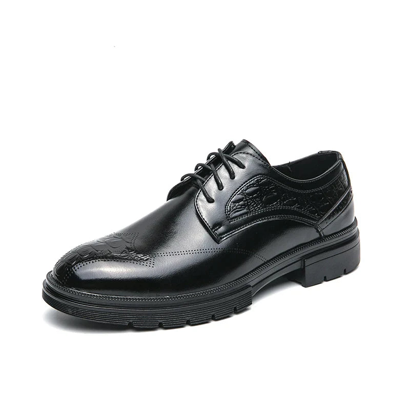 Luxury Men's Platform Leather Oxford Formal Leather Shoes Men Fashion Trend Handmade Men's Moccasins Casual Mens Hot Sale Shoes