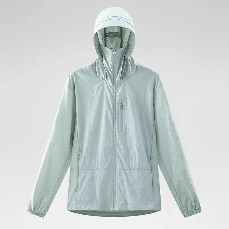 Unisex Waterproof Sun Protective Jacket UPF 50+ UV Blocking Quick-Dry Breathable Windbreaker for Hiking Camping Climbing