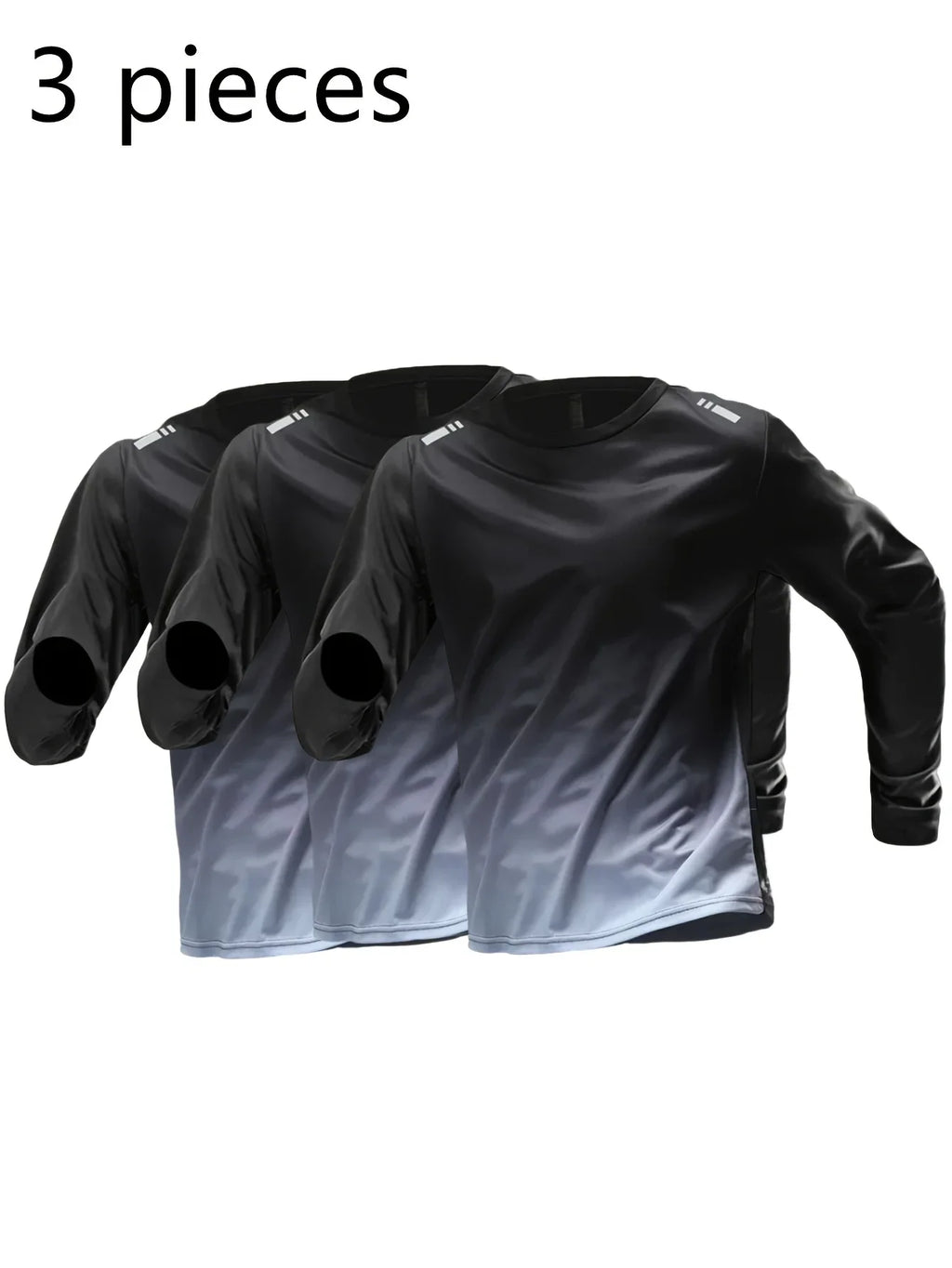 T-shirt men's four seasons long sleeve outdoor speed dry clothes running training breathable leisure fitness top