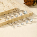 5 Sizes D Color Moissanite Earrings 925 Sterling Silver Sparkling Luxury Stud Earrings For Women Wedding Fine Jewelry