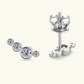 3mm Bezel Moissanite Earrings Original 925 Sterling Silver D Color Diamond Bubble Earrings Ear Stud for Women Fine Jewelry