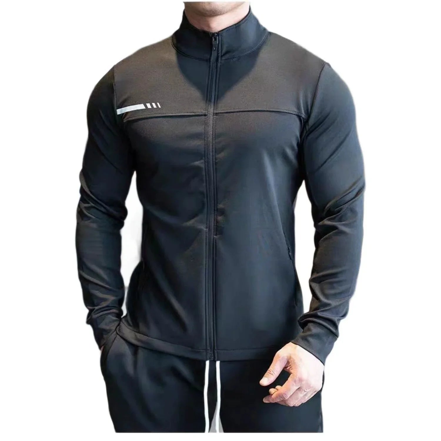Mens Gym Fitness Tops Casual Jogging Sports Jacket Outdoor Workout Training Sweatshirt zipper Jacket Running Tights Men clothes