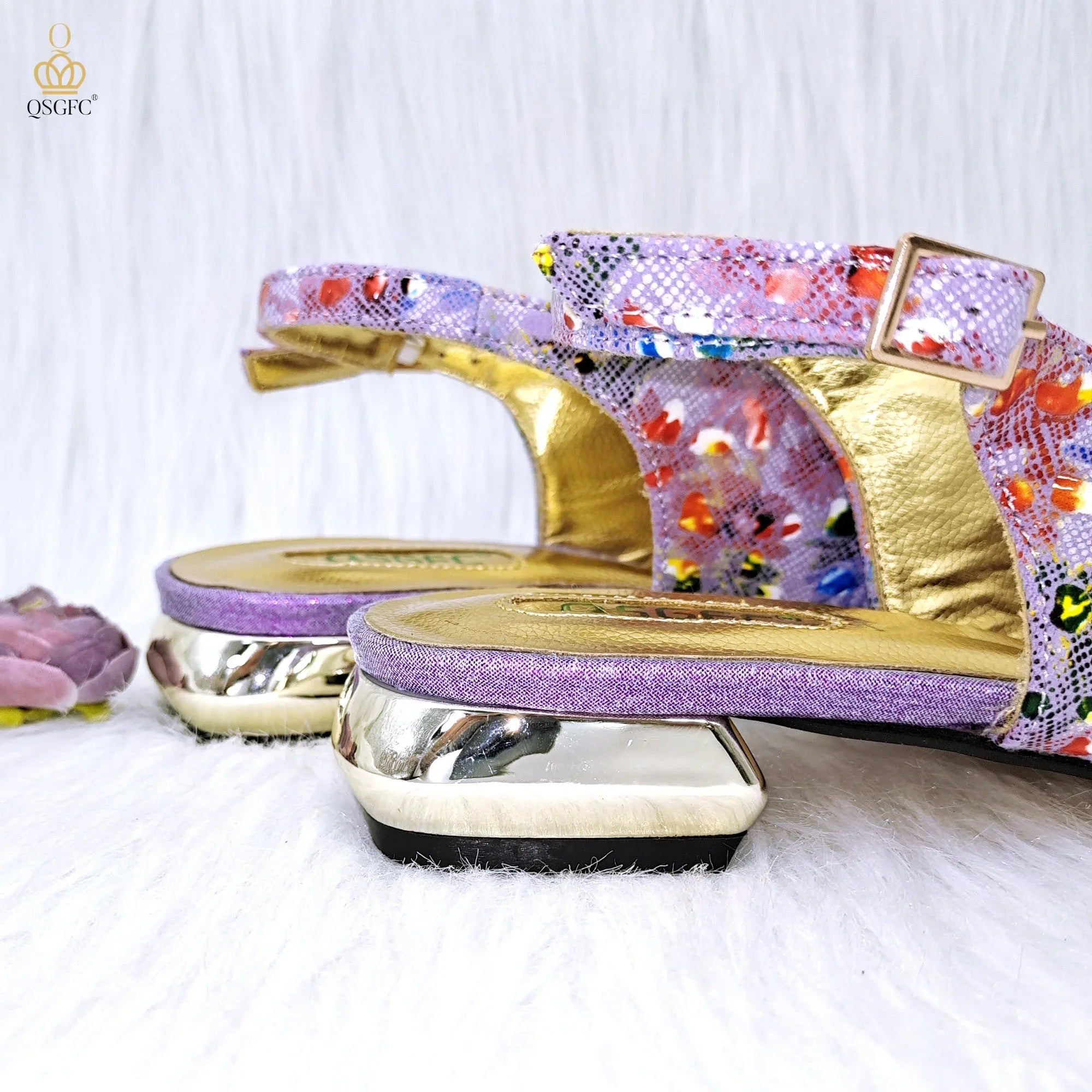 Flash Diamond Decoration Women's Bag With Comfortable Shoes