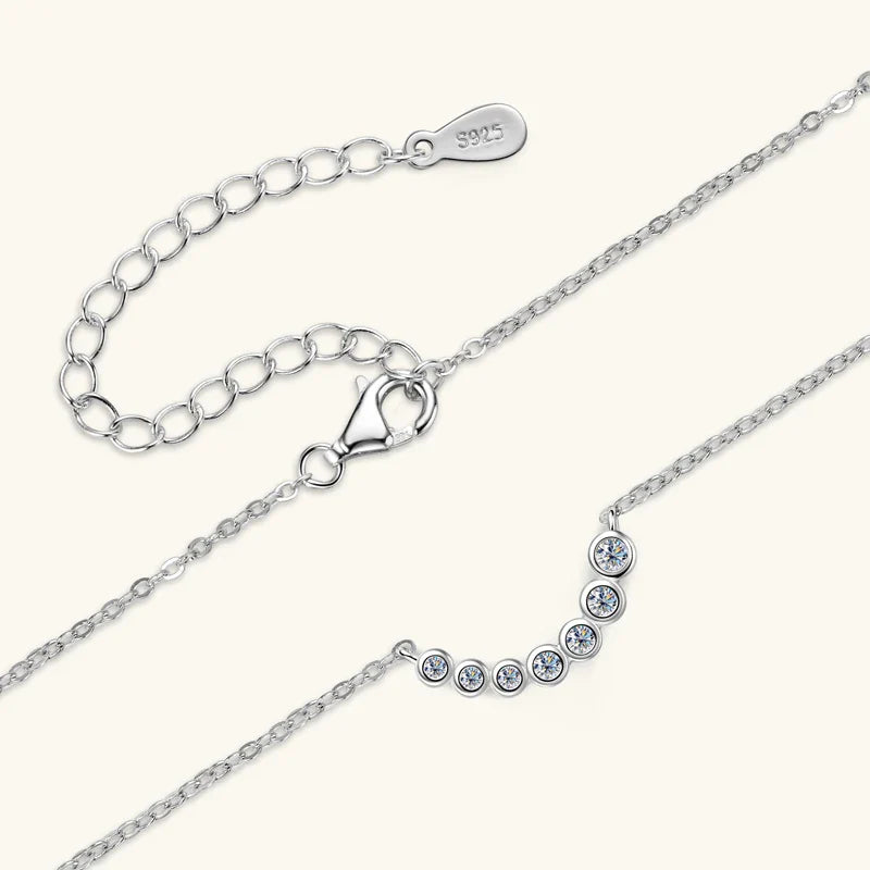 Collares Mujer 925 Sterling Silver Clavicle Necklace For Women Exquisited 7 Stones Moissanite Pendant Necklaces Jewellry