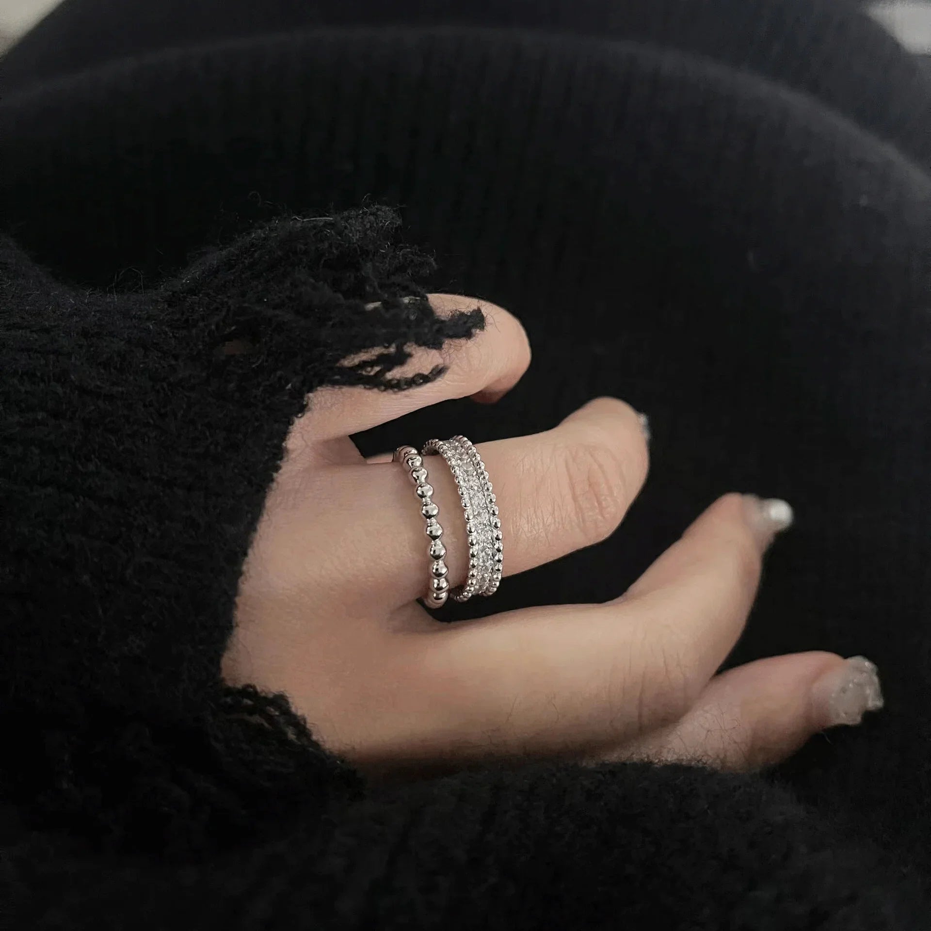 D VVS1 Moissanite Rings for Women Stackable Full Eternity Wedding Band 18K White Gold Plated s925 Sterling Silver Ring