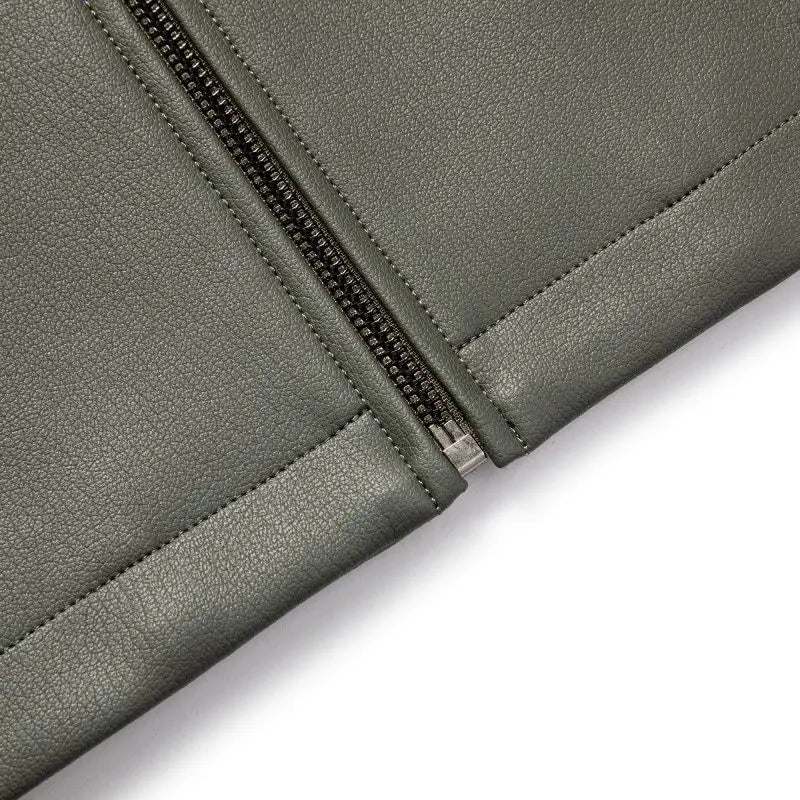 Men's Fashion Casual Large-Sized Goatskin Leather Jacket Lapel Coat High-End Spring Autumn 2025