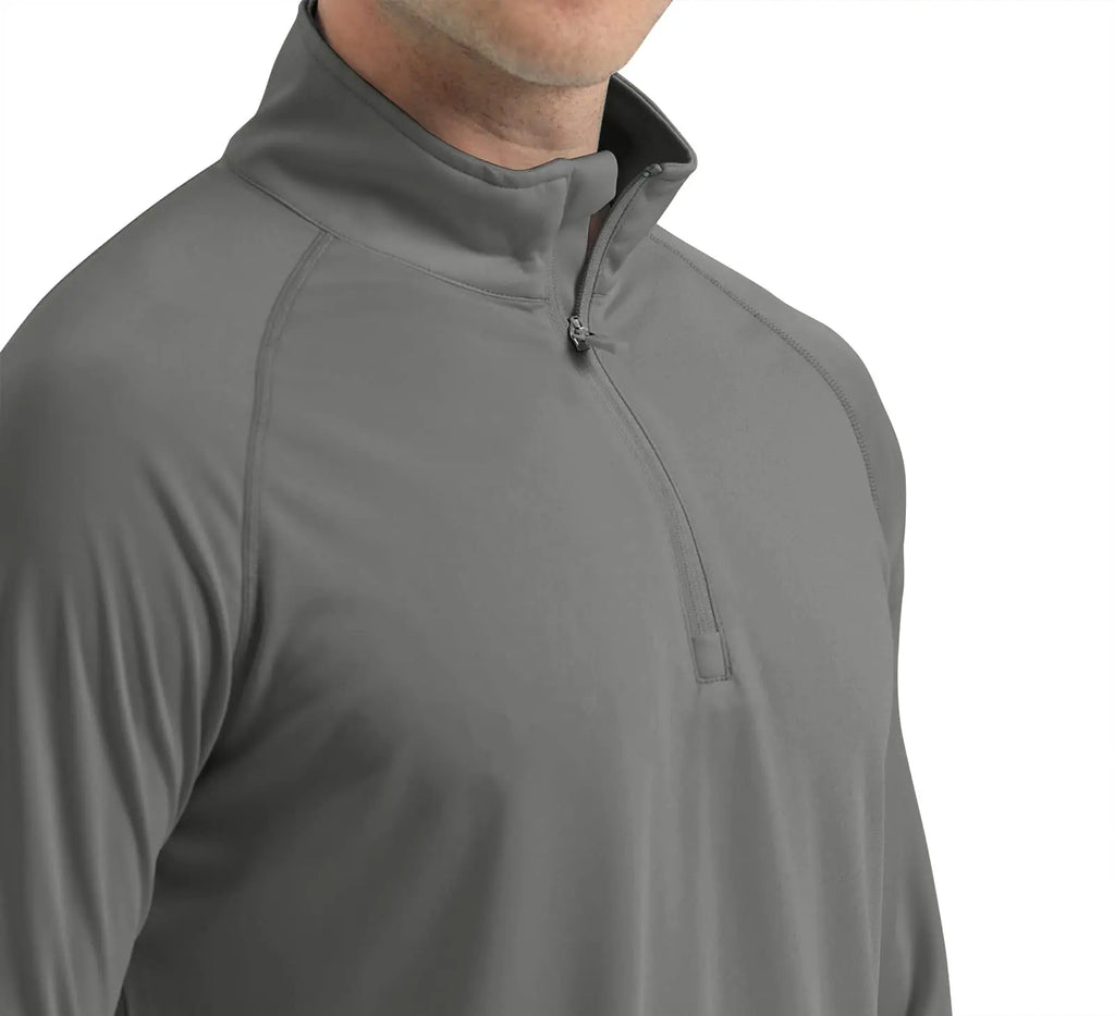 UPF 50+ Quick Dry T-Shirts Mens Long Sleeve UV Protection Shirt 1/4 Zip Running Tee Hiking Fishing Lightweight T Tops
