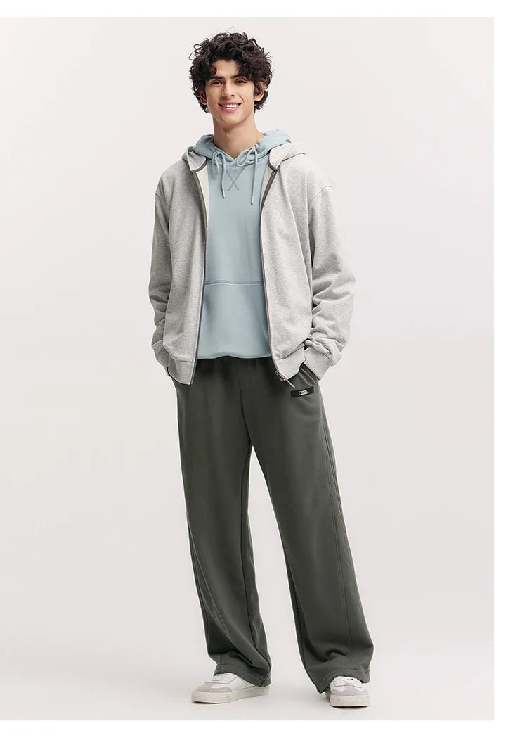 Jacket Men Hooded Cardigan Coat Couple 2025 New Spring Casual Outfit Minimalist and Versatile for Daily Wear